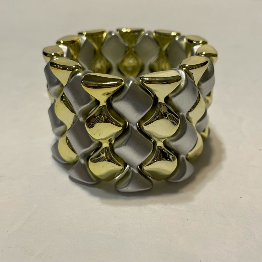 lightweight plastic stretch bracelet gold silver